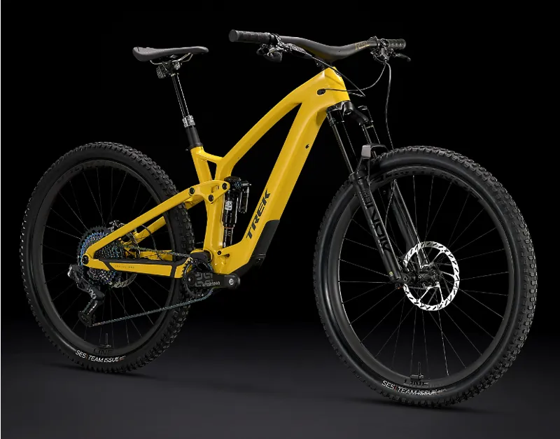 Trek Fuel EXE 9.9 XX1 AXS Full Suspension Electric Mountain Bike 2025 in Baja Yellow-6